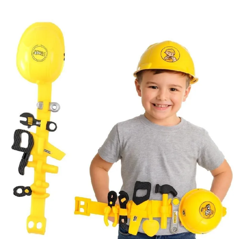 Kit De Ferramentas Infantil Com Cinto E Capacete Brinquedo Educativo Completo - Yeet - Infantil