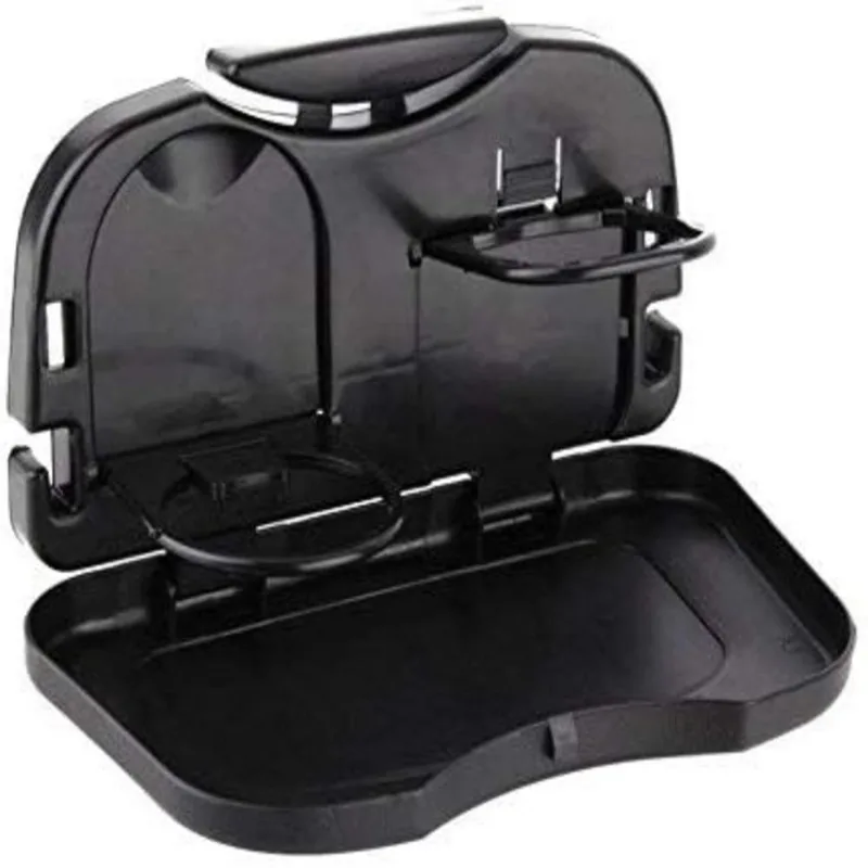 Bandeja Multifuncional Para Carro Organizador De Lanche E Bebidas Para Viagem Preto Utibom