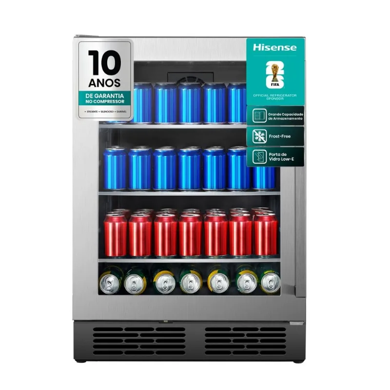 Frigobar Hisense Beverage Cooler 152L Inox