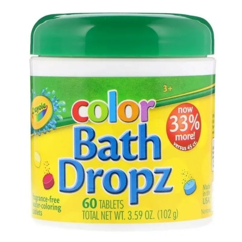Crayola Color Bath Dropz Pastilhas Coloridas para Banho 60un