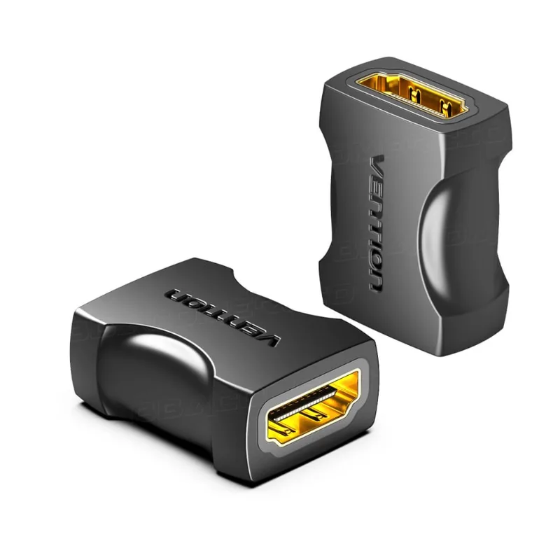 Adaptador Fêmea Emenda Cabo hdmi 2.0 4K 60Hz 3D Vention Ouro
