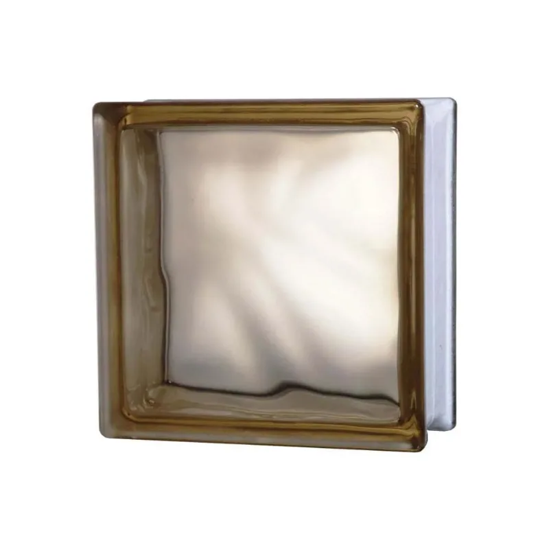 Bloco de Vidro Marrom 19x19cm Exclusivo