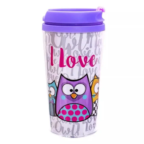 Copo Termico Pop Corujinhas 26120 - UATT - Bazar