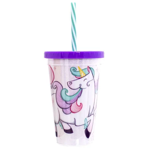 Mini Copo Canudo Unicornio 26128 - UATT - Bazar