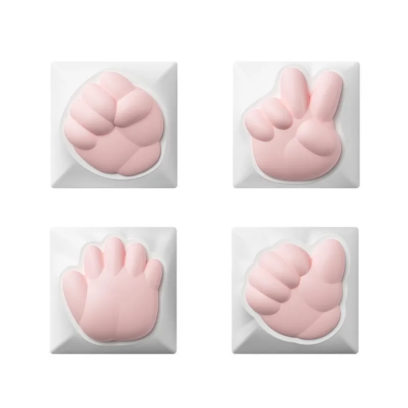 Keycap Akko Pedra Papel E Tesoura 4 Teclas Silicone