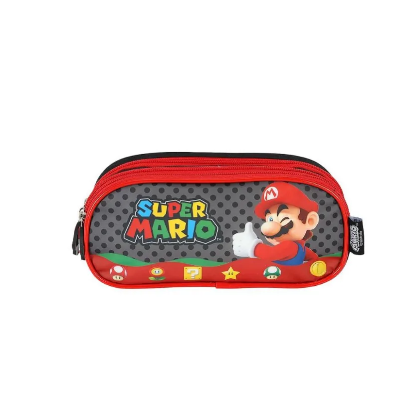 Estojo Escolar Luxcel Super Mario Bros Preto Único