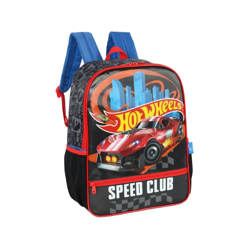 Mochila com Alça Hot Wheels Speed Club Preto - Luxcel