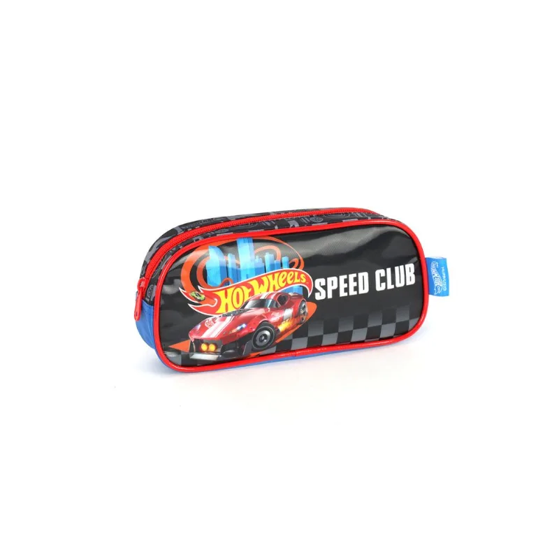 Estojo Escolar Hot Wheels Speed Club Preto - Luxcel