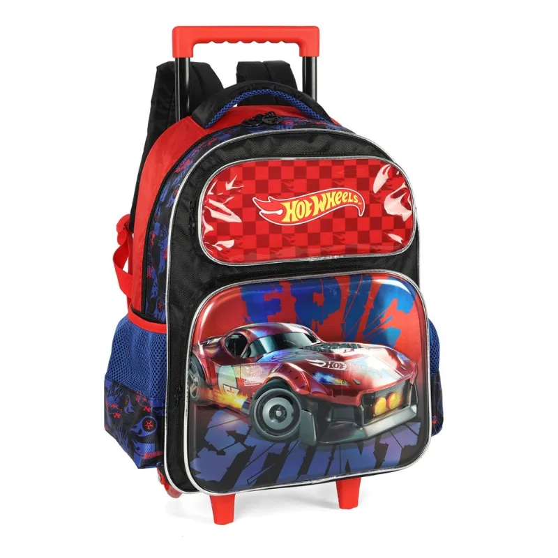 Mochila com Rodinha Hot Wheels Champion Vermelho - Luxcel
