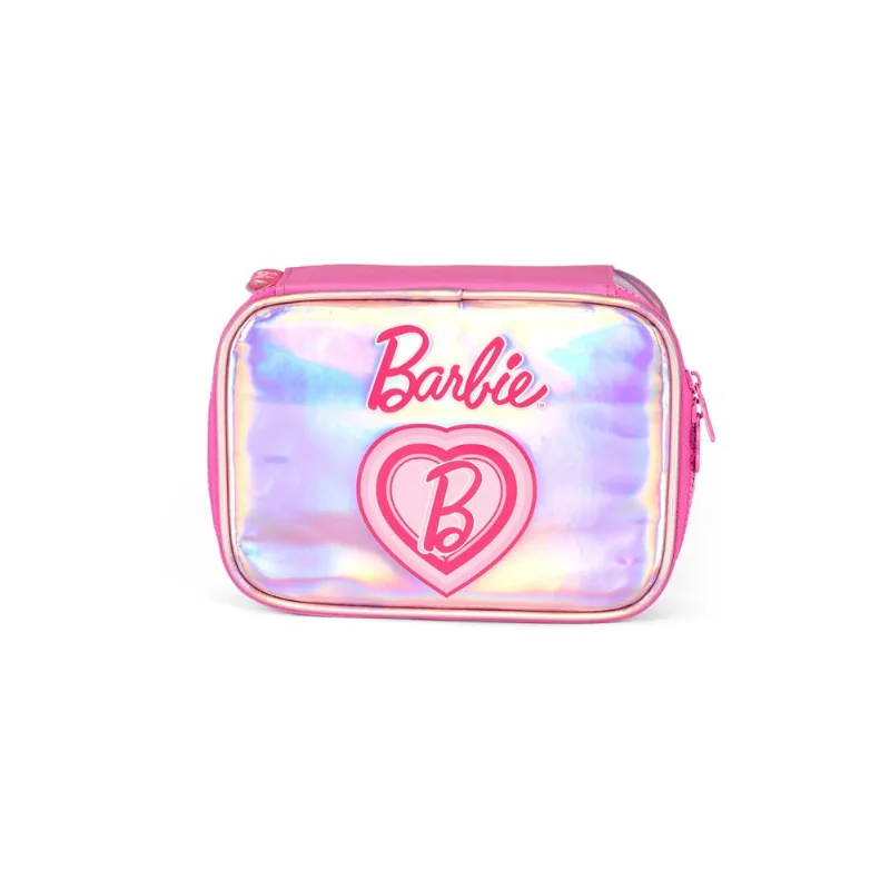 Estojo Escolar Box Barbie Holográfica Pink - Luxcel