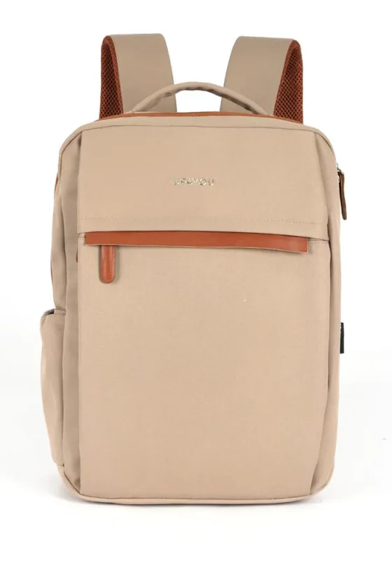Mochila Com Alça Notebook Bege Up4you Ms49500 - LC - Papelaria