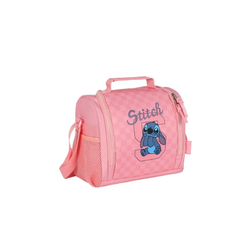 Lancheira Escolar Térmica Stitch Kisses Disney Rosa - Luxcel