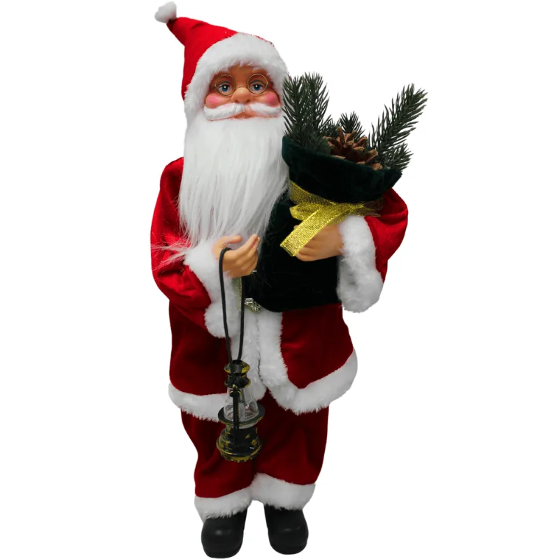 Enfeite Papai Noel C/ Lampião - 45 Cm - Chibrali Chibrali