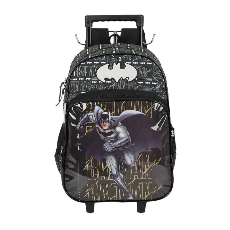 Mochila de Rodinhas Com Alça Luxcel Batman Preto Único