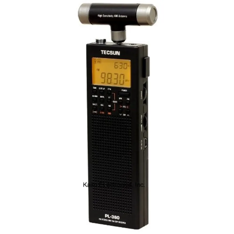 Tecsun Rádio Portátil PL-360 AM/FM/Shortwave dsp, Preto