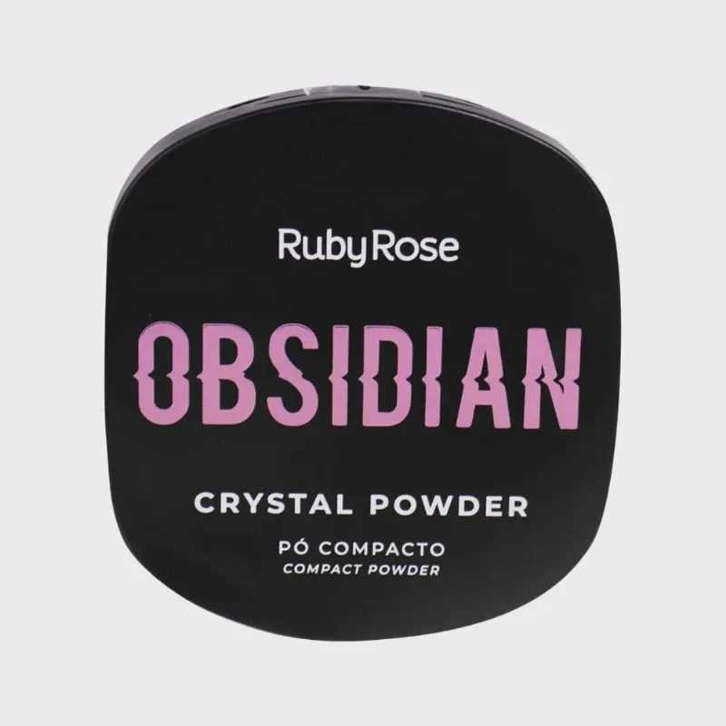 Pó Compacto Crystal Powder Obsidian Ruby Rose PC03