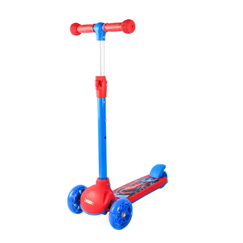 Patinete Infantil Interativo com Som e LED Brink+ Carro 3 Rodas Azul e Vermelho - Brink+ - Brinquedos