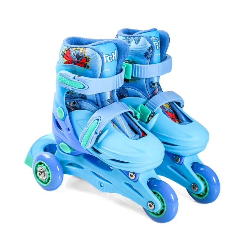 Patins Infantil Ajustável 2 em 1 Brink+ Disney Stitch Azul 28-31 - Brink+ - Brinquedos