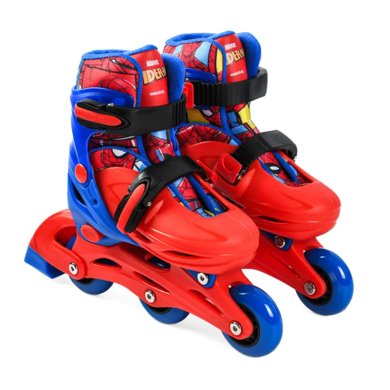 Patins Infantil 2 em 1 Ajustável Brink+ Spider-Man Tamanho 32-35 - Brink+ - Brinquedos