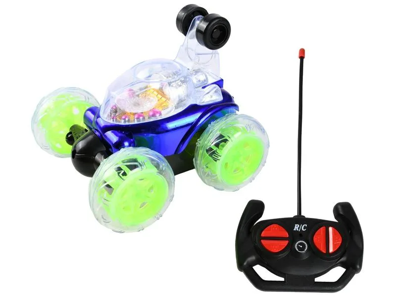 Carrinho de Controle Remoto Infantil Lulie Kids Speed Stunt Car 7 Funções com LED Azul - Não Disponível - Brinquedos