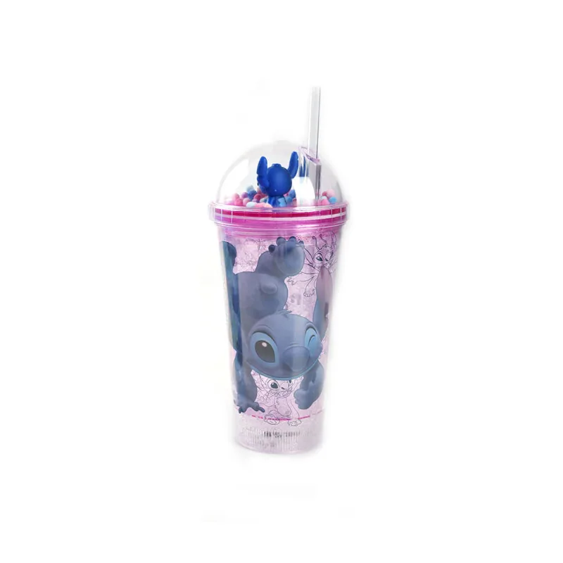 Copo com Led e Canudo 450ml Disney Stitch 1 unidade