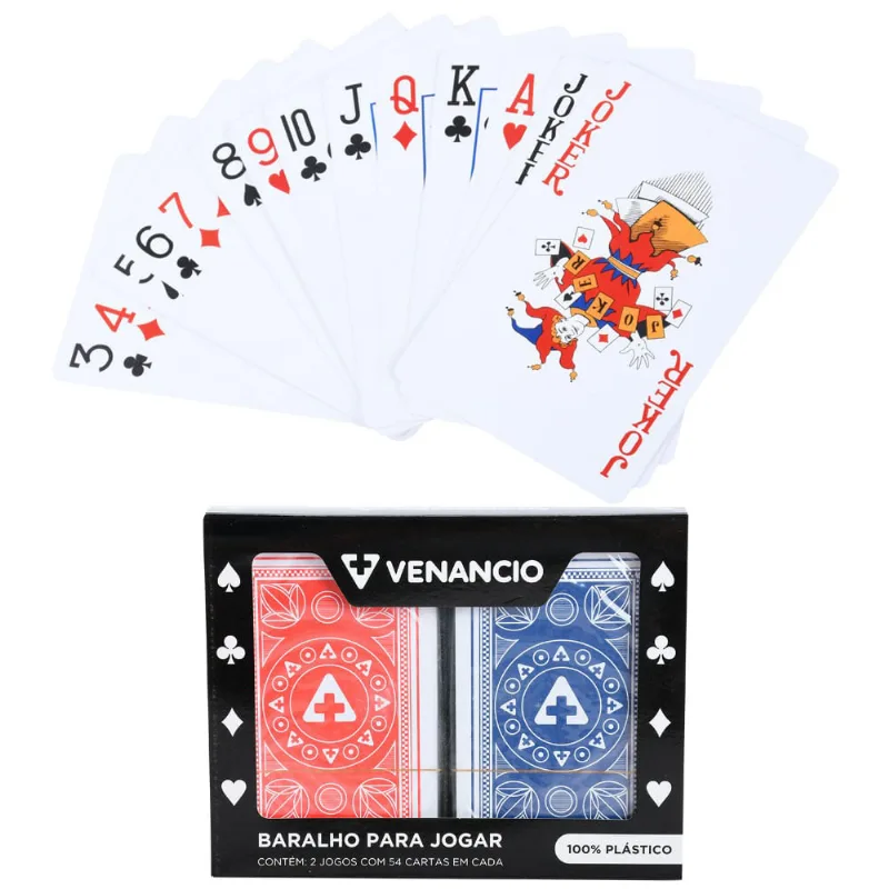 Jogo de Baralho Venancio 100% Plástico