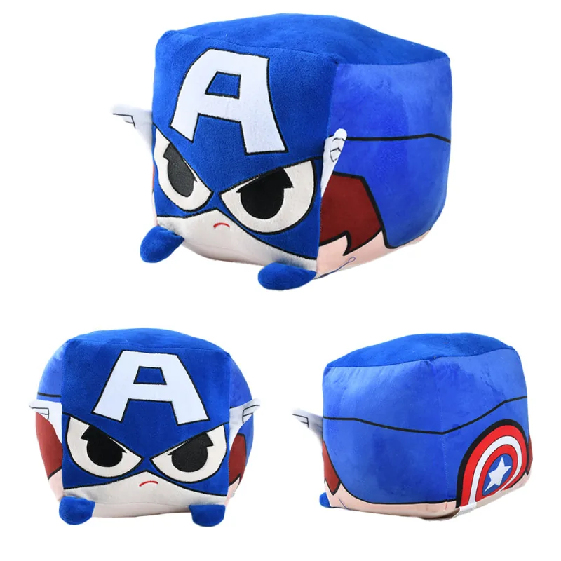 Pelúcia de Herói para Brincar Capitão América Brink+ Quadrada 20cm - Brink+ - Brinquedos