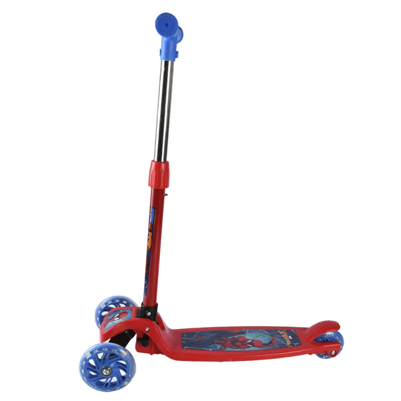 Patinete com LED 3 Rodas Brink+ Homem-Aranha Metal e PVC - Brink+ - Brinquedos