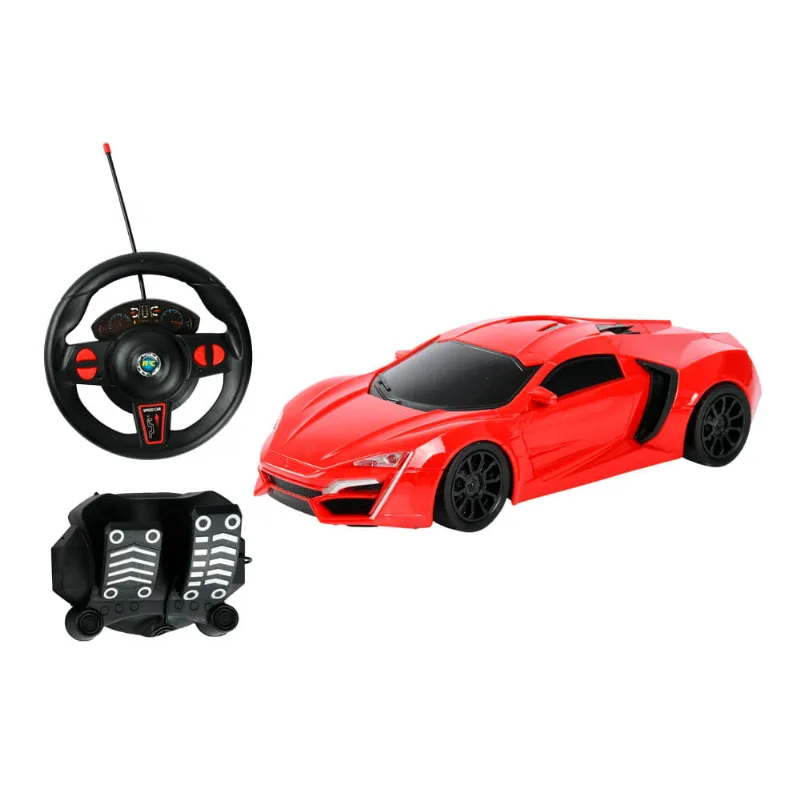 Carro Controle Remoto Volante E Pedal Play&fun Vermelho
