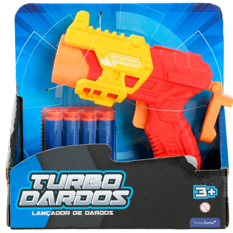 Lançador de Dardos Triplo Play&fun Vermelho