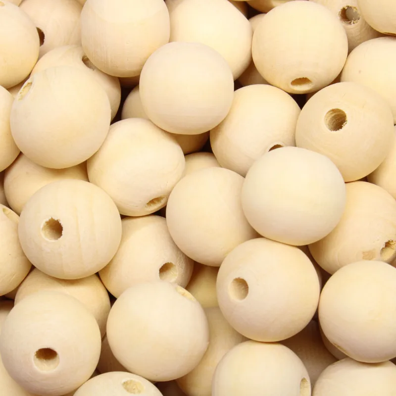 Bola Passante 20Mm Em Madeira Com 500G 052 - Bege