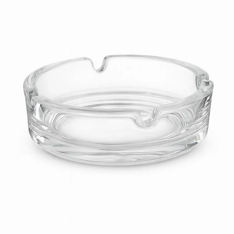 Cinzeiro De Vidro Clássico Redondo Com 4 Apoios 10 Cm