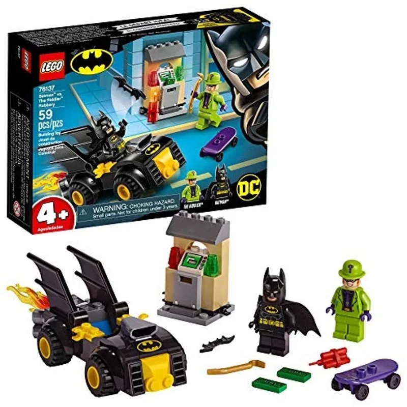 Kit de construção lego dc Batman: Batman vs The Riddler Robbery 76137 (59 peças)