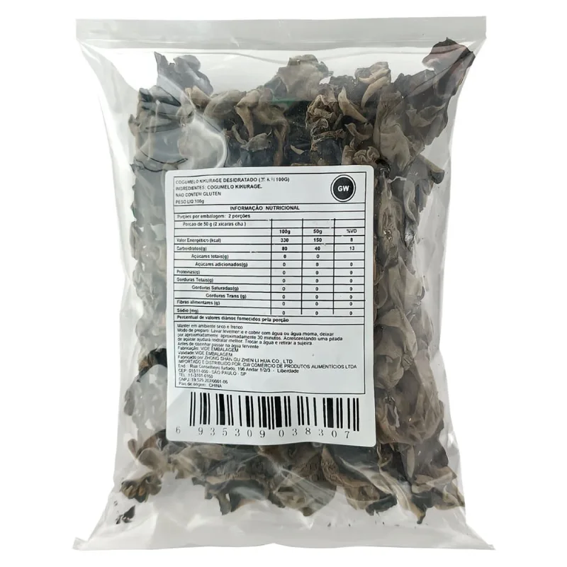Cogumelo Desidratado Kikurage Gw 100g