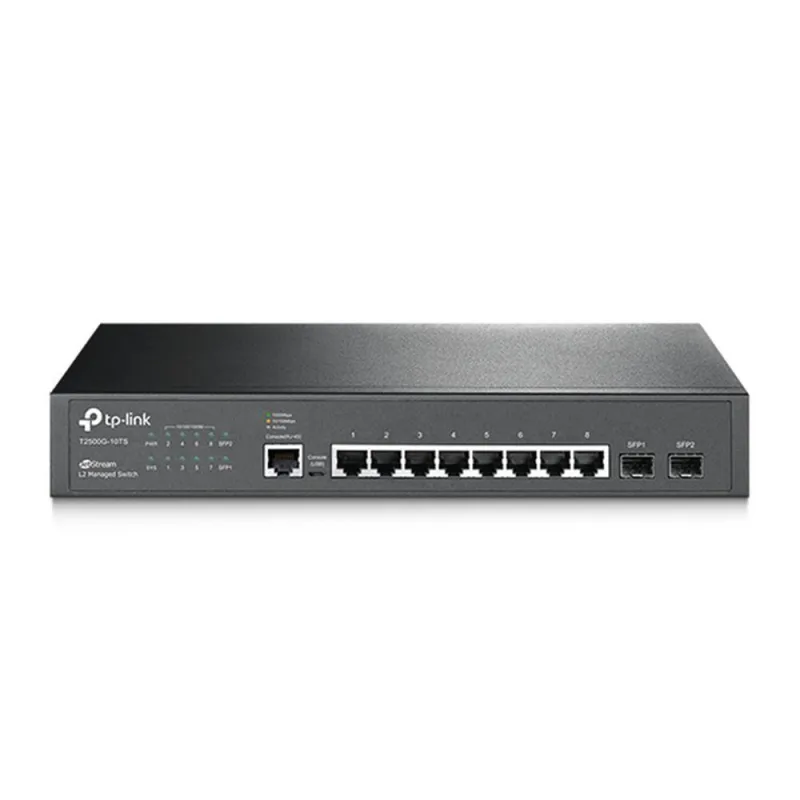 Switch Tp-Link Gigabit 8 Portas + 2 Slots Sfp T2500G-10Ts - tp-link - Agro