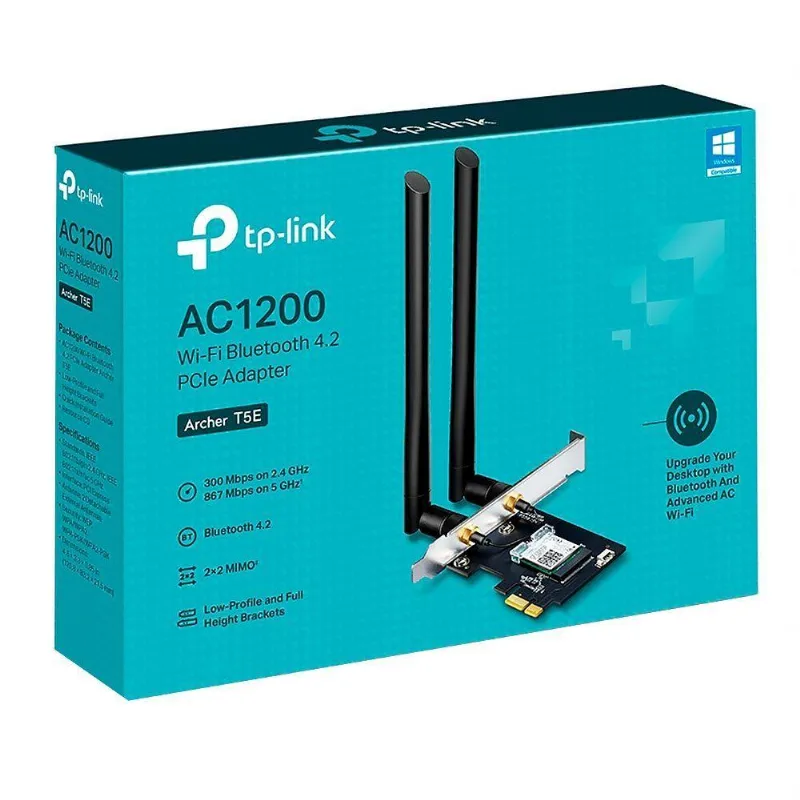 Adaptador De Rede Tp-link, Pci-e, Wi-fi, Bluetooth 4.2, Archer T5e - Ac1200