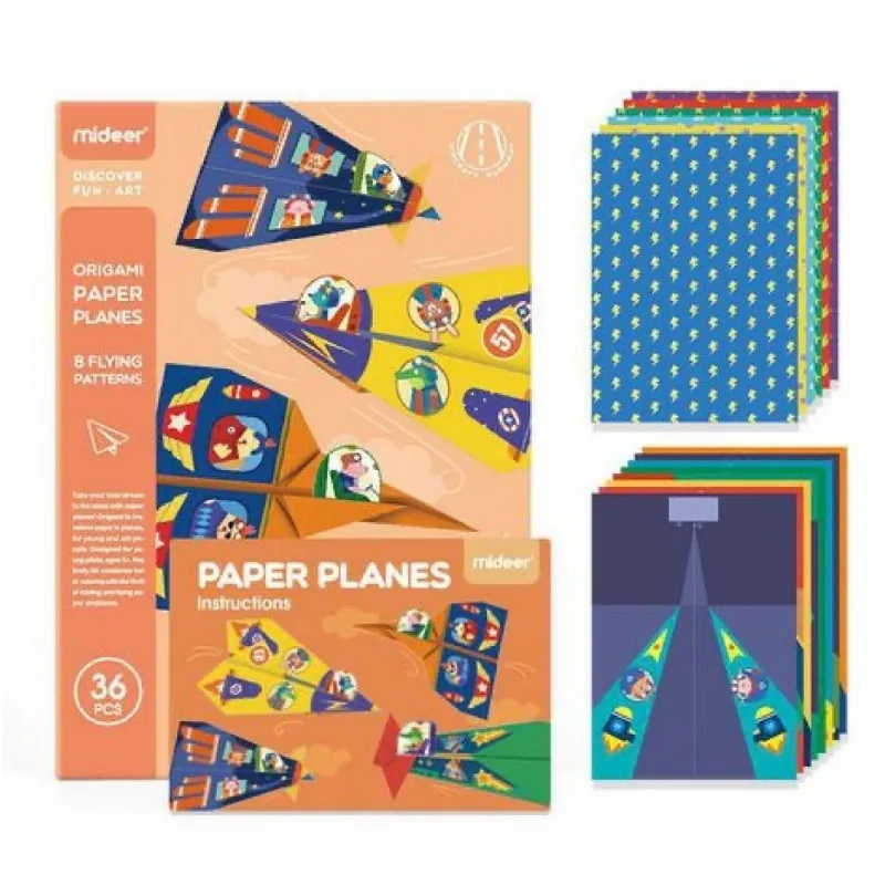 Aviões de papel Origami Brinquedo manual Mideer