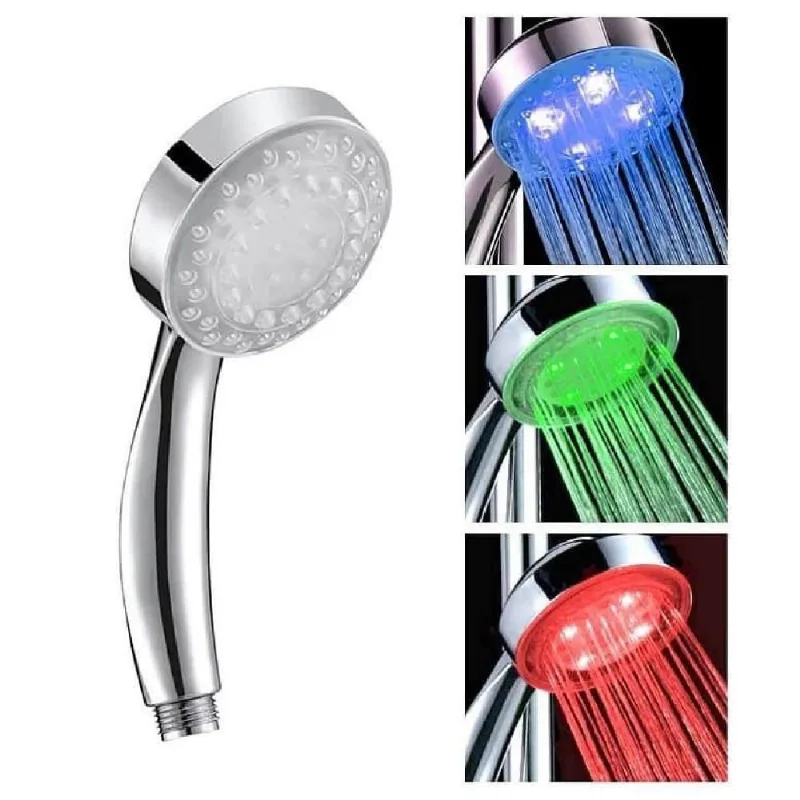 Ducha Chuveiro Cromoterapia Sensor Led Temperaturamulti com Cores RGB para Banho Relaxante