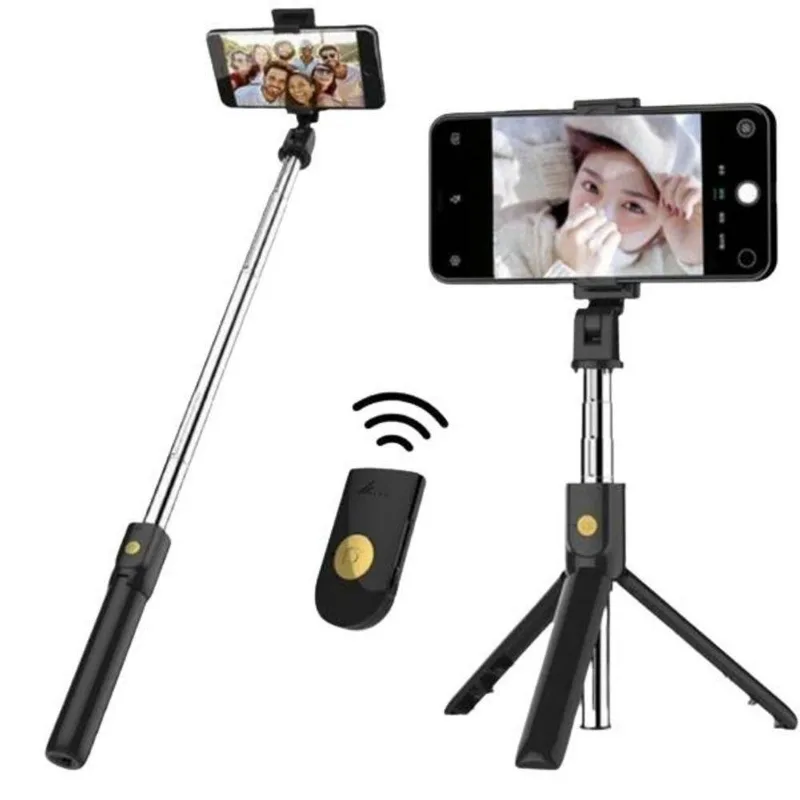 Bastão Selfie Com Tripé Celular Com Controle Dispara