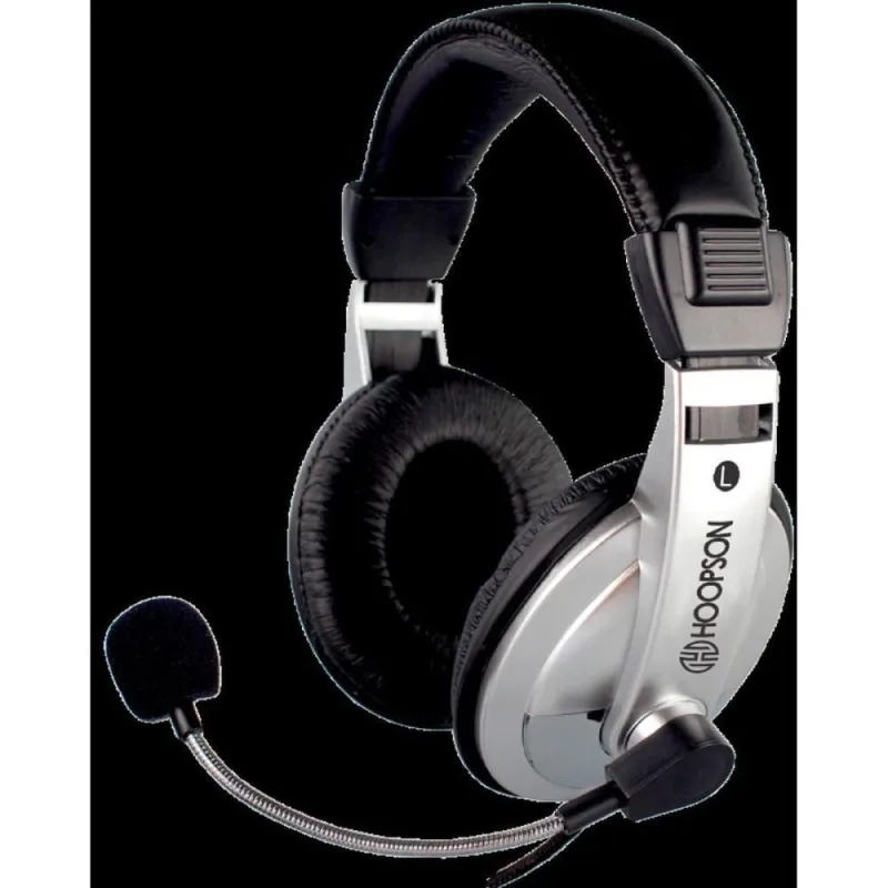 Fone de Ouvido com Microfone Headset Grande Prata - Hoopson