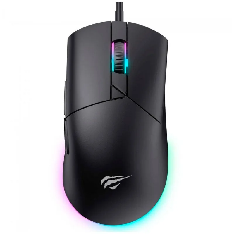 Mouse Gamer Havit Ms1038 - 8000dpi - Iluminação Rgb - Conexão Usb - Hvms-ms1038-bk