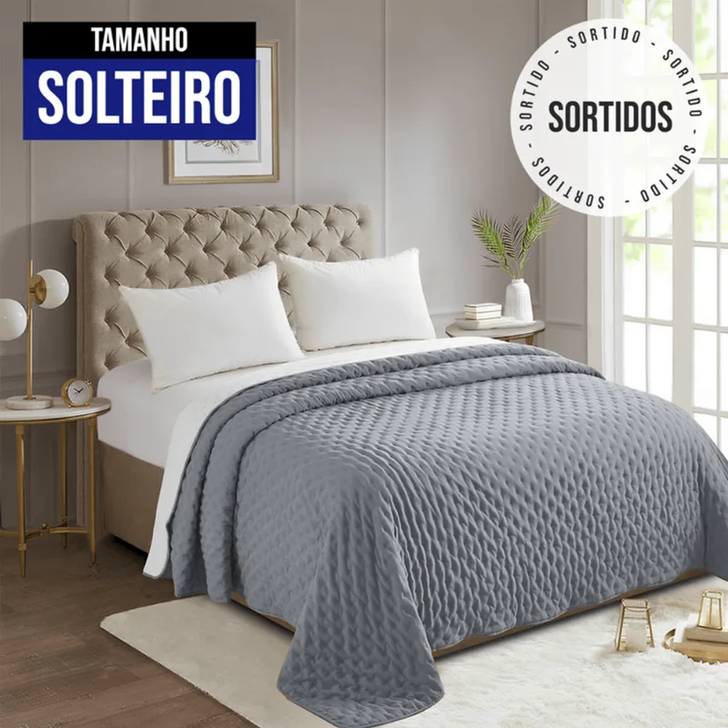 Conjunto de Colcha Solteiro Microfibra Sortido Member's Mark 2 Peças