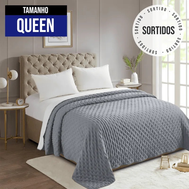 Conjunto de Colcha Queen Microfibra Sortido Member's Mark 3 Peças