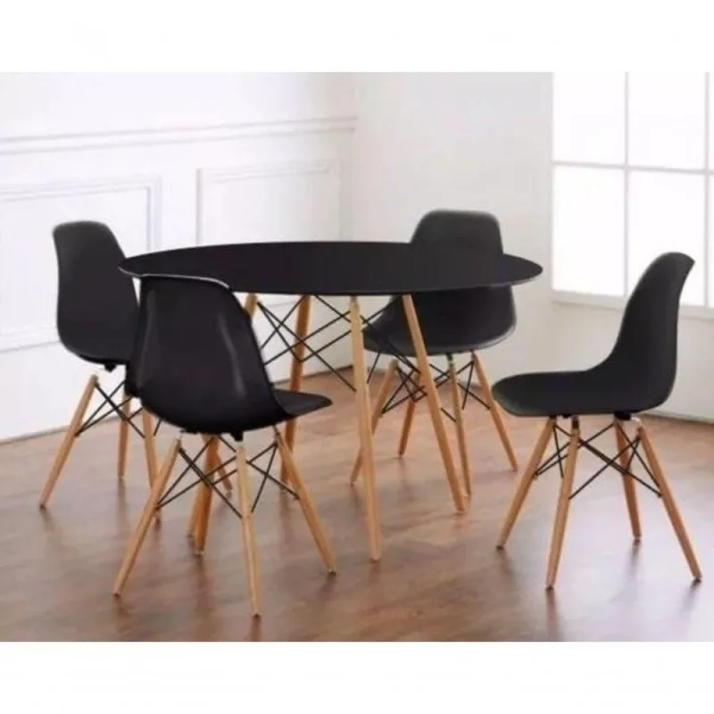 Conjunto Mesa Eiffel 90cm 4Cadeiras Dsw Prolar - Universal Mix - Agro