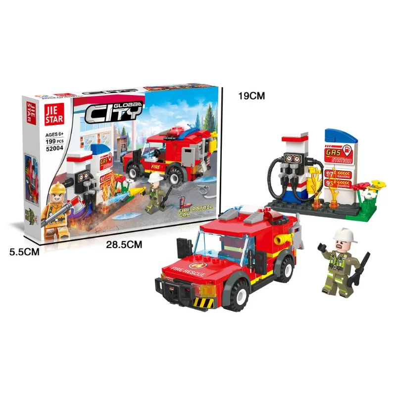 Blocos de Montar Posto de Bombeiros 199pcs JIESTAR