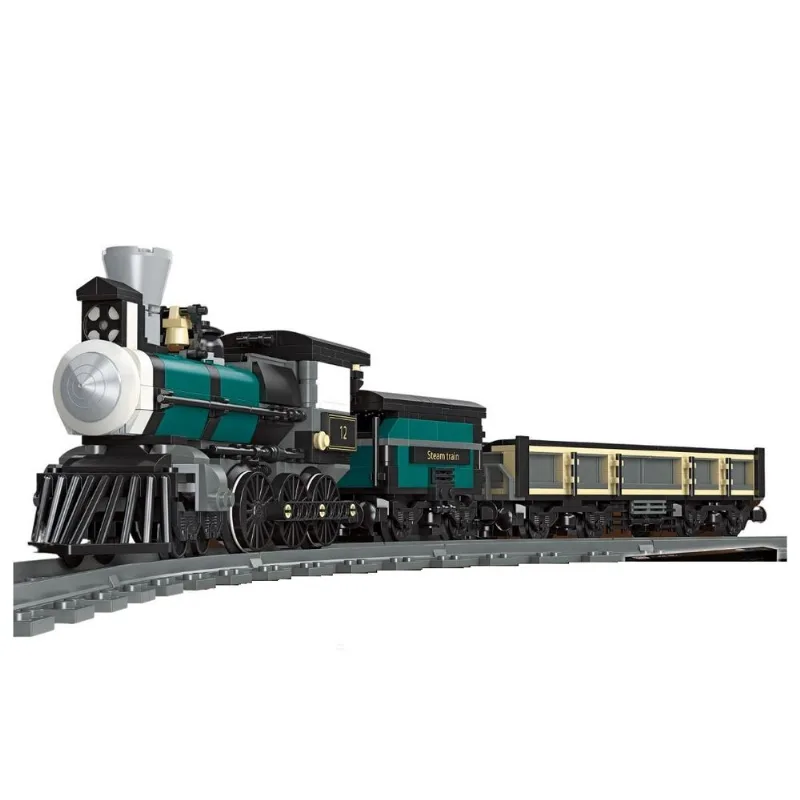 Blocos de Montar Ferrovias Trem Verde 560 pcs JIESTAR