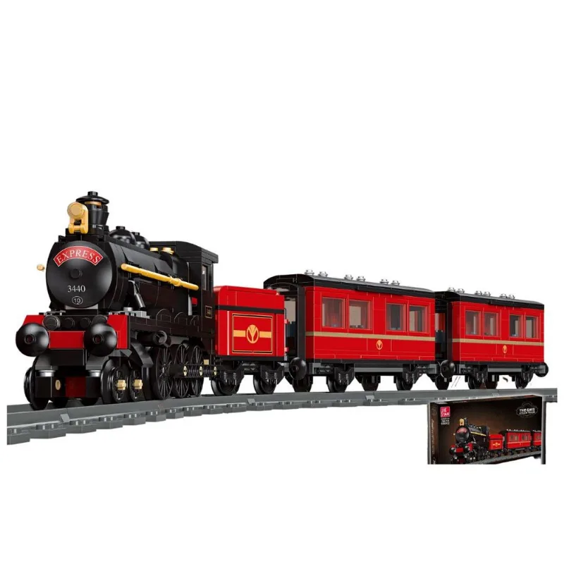 Blocos de Montar Ferrovias Super Trem de Passeio Vermelho 789 pcs JIESTAR
