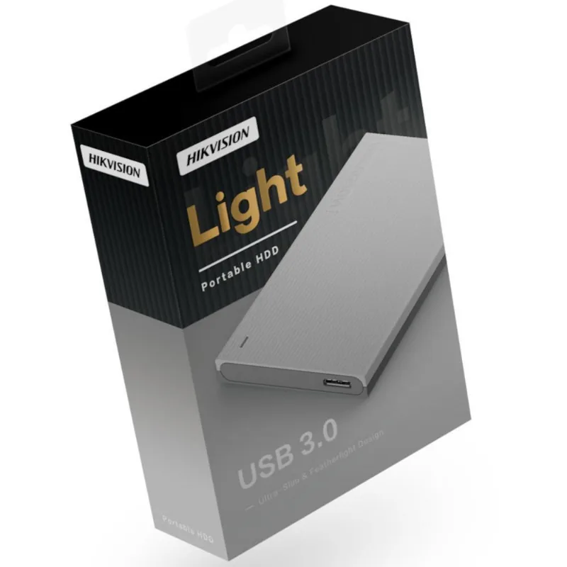 Hd Externo Portátil Hikvision T30 2TB Usb 3.0 Cinza