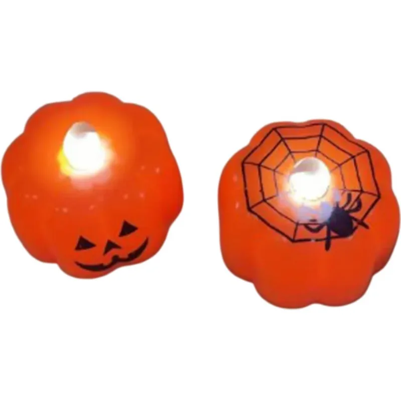 Vela Decorativa com LED Festive Abóbora Halloween H25049 Plástico Laranja