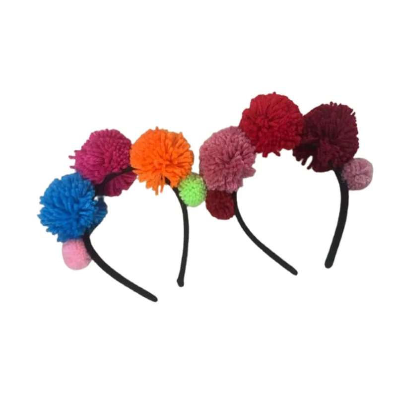 Arco de Cabeça com Pompom Festive Sortido Plástico e Poliéster 1 Unidade